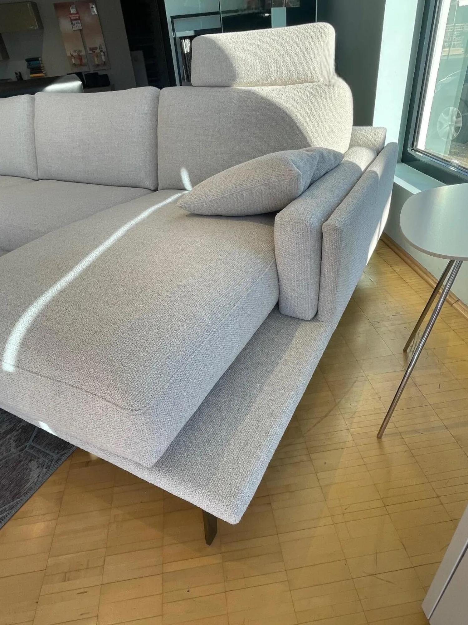Leolux Ecksofas|Polstergruppe Bellice Stoff Monza 00 Beige Fuß Onyx Rauch Schwarz