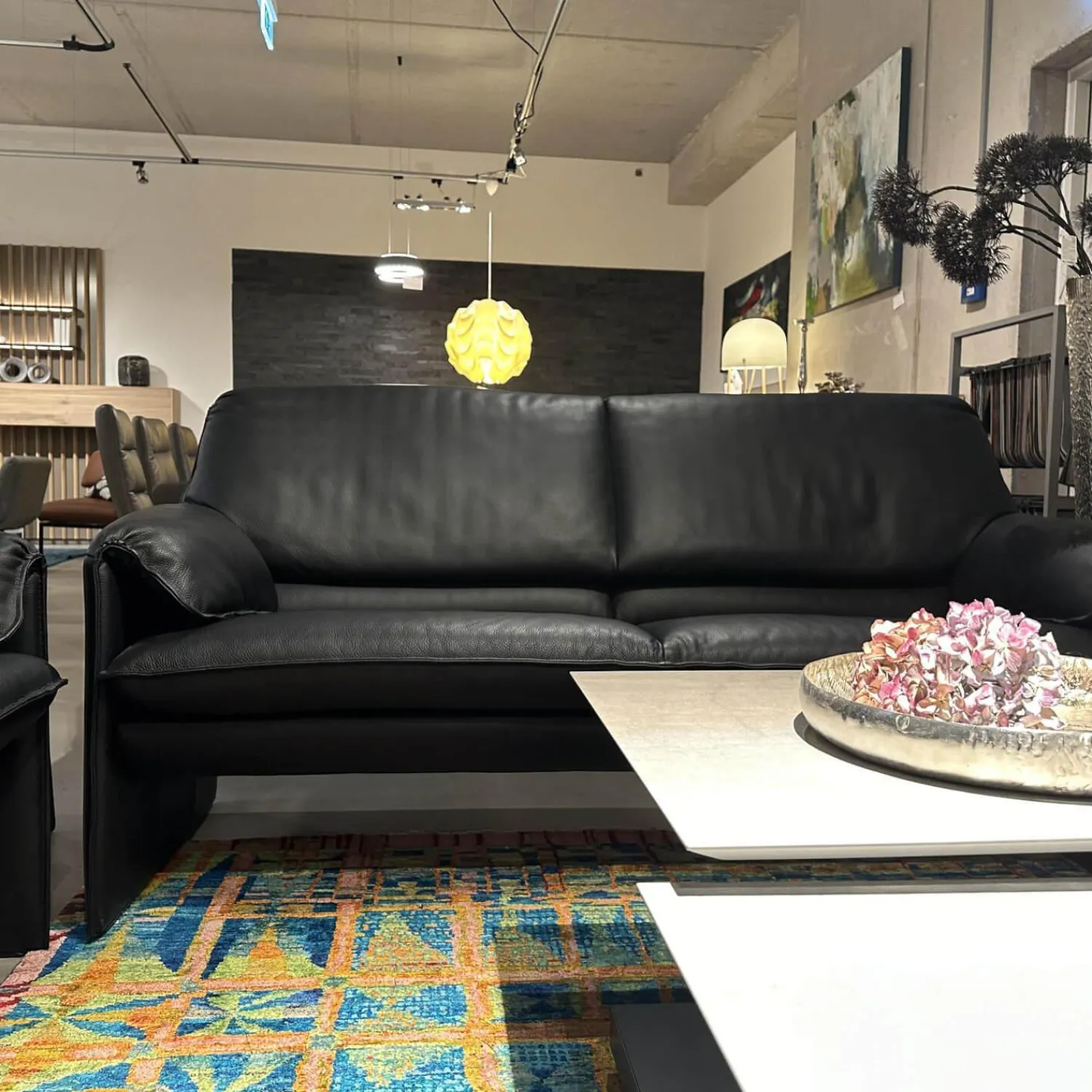 Leolux Polstergruppen|Polstergruppe Bora Bora Leder 51810 Senso 1000 Black Schwarz