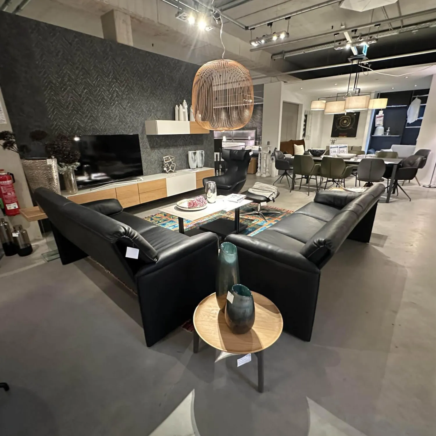 Leolux Polstergruppen|Polstergruppe Bora Bora Leder 51810 Senso 1000 Black Schwarz