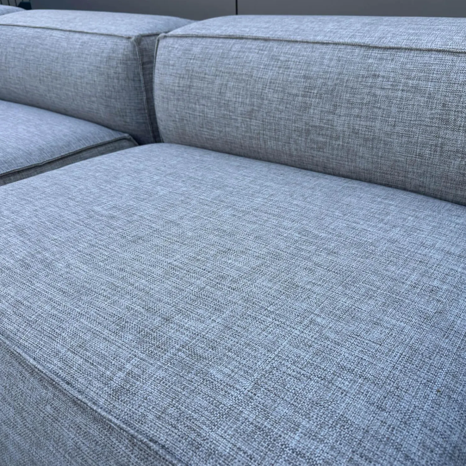 Talenti Loungemöbel|Polstergruppe Casilda Stoff Mokka Grey Grau Gestell Edelstahl Schwarz Pulverbeschichtet