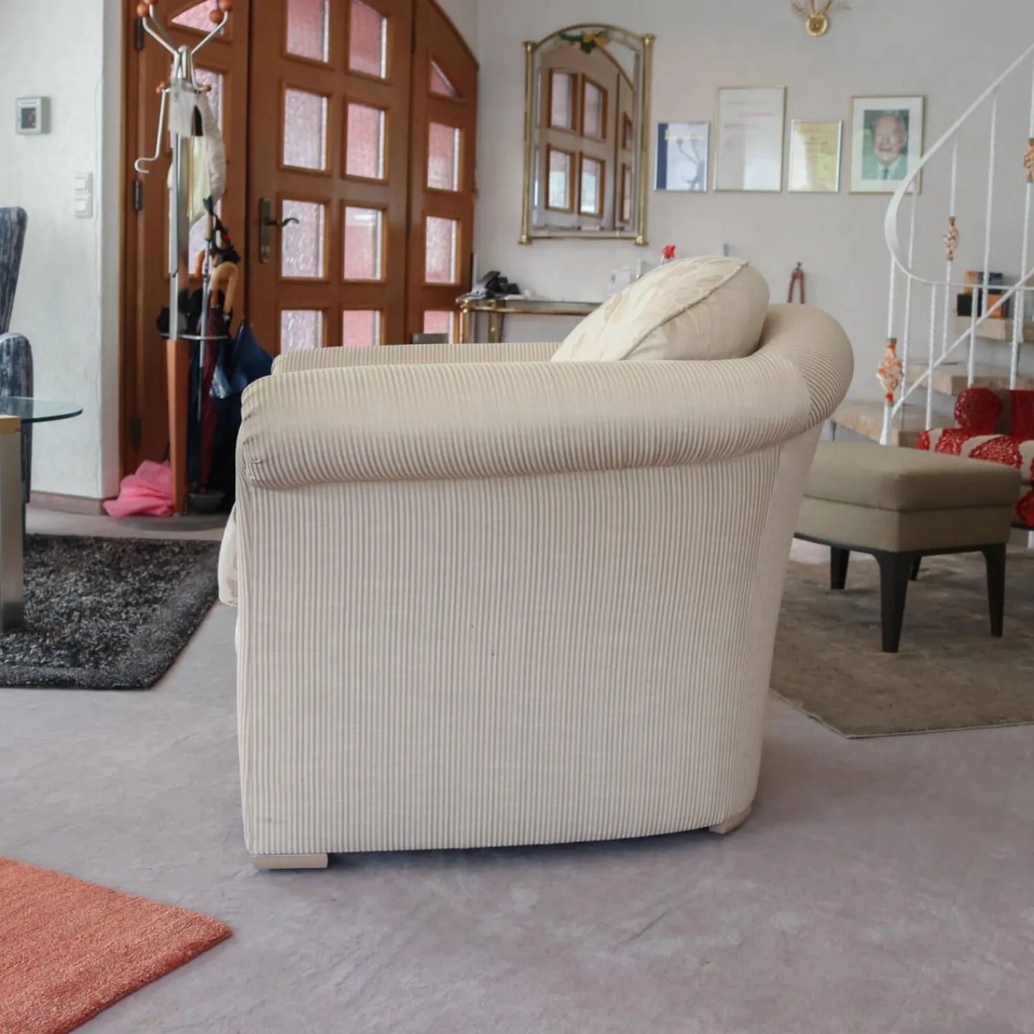 Finkeldei Polstergruppen|Polstergruppe Cavalli Stoff Sanderson A Beige Füße Massivholz