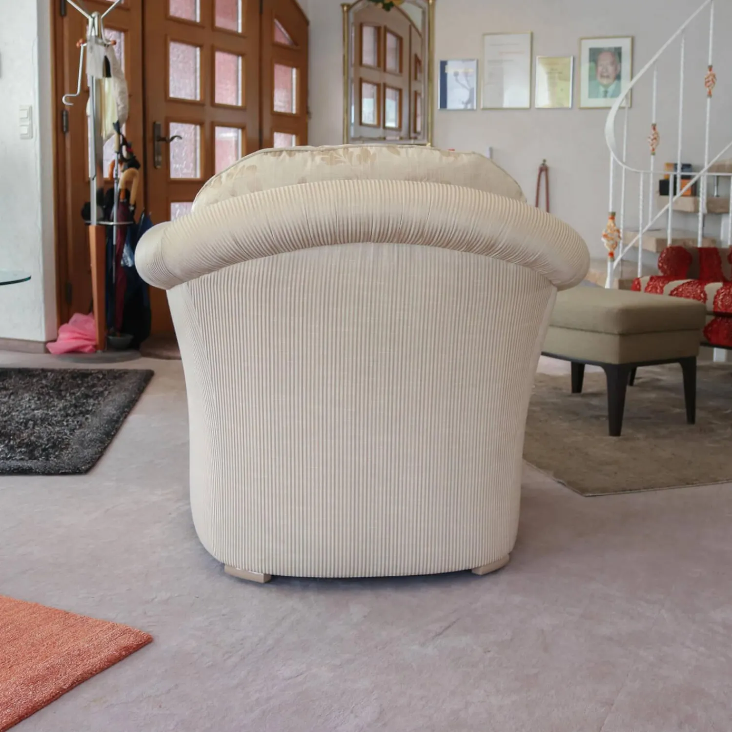 Finkeldei Polstergruppen|Polstergruppe Cavalli Stoff Sanderson A Beige Füße Massivholz