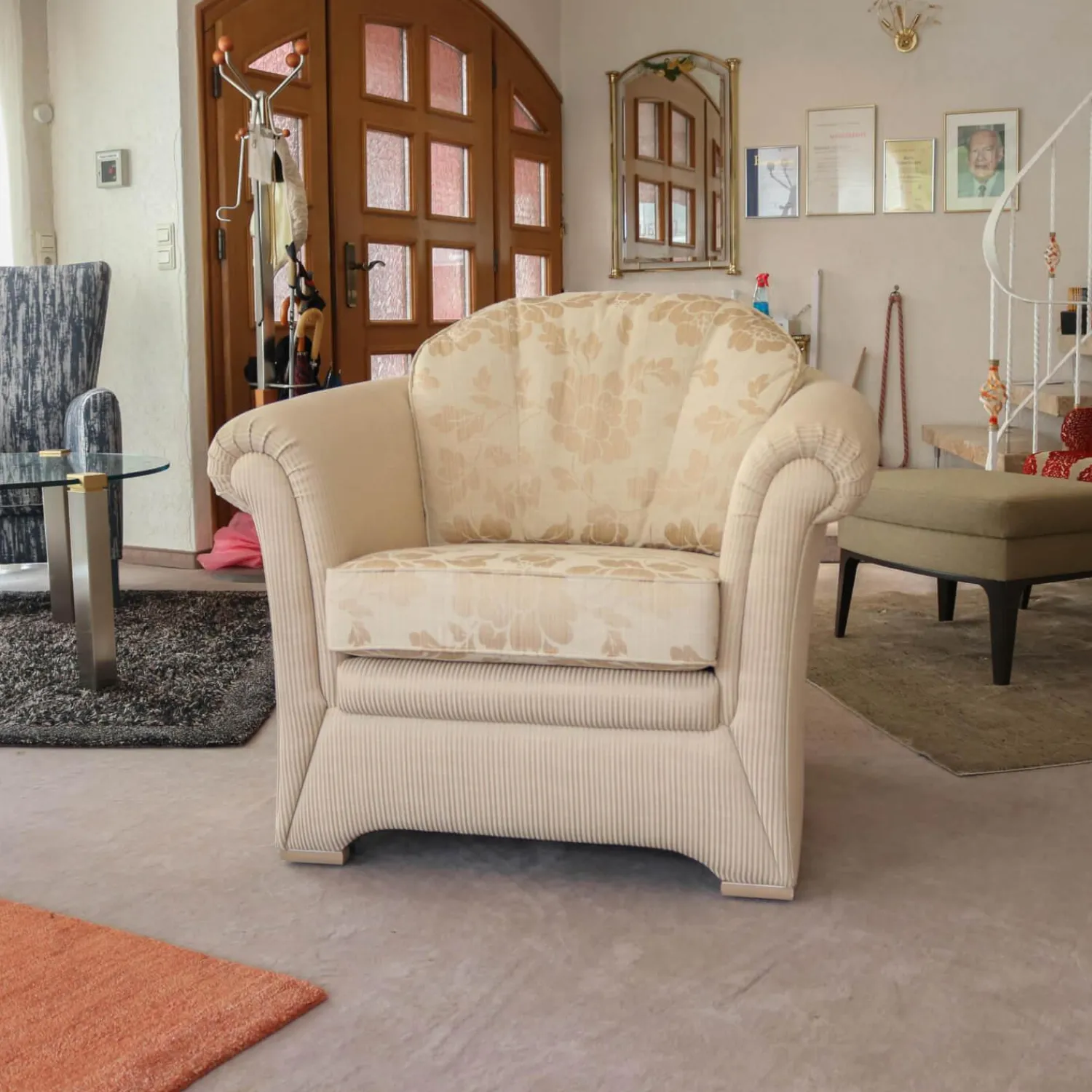 Finkeldei Polstergruppen|Polstergruppe Cavalli Stoff Sanderson A Beige Füße Massivholz