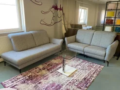 Fischer und Schreiner Polstergruppen|Polstergruppe Chiemsee Stoff Camo Granit Grau Fuß Metall Schwarz Mit Elektrischer Sitztiefenverstellung Und Relaxfunktion