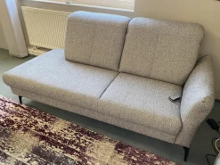 Fischer und Schreiner Polstergruppen|Polstergruppe Chiemsee Stoff Camo Granit Grau Fuß Metall Schwarz Mit Elektrischer Sitztiefenverstellung Und Relaxfunktion