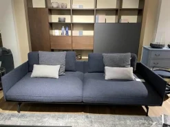 Rolf Benz Polstergruppen|Polstergruppe Liv Smart Stoff 24.415 Graublau 24.144 Schwarzblau Aluminiumgestell Verkehrschwarz mit Couchtisch-Set