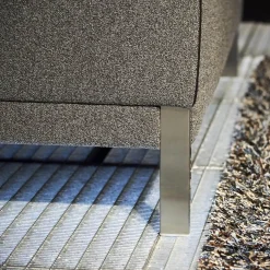 Credo Polstergruppen|Polstergruppe Lobby Stoff 9400 Clip Grau Naht Keder 80293 Rio Anthrazit Füße Vierkant Chrom