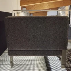 Credo Polstergruppen|Polstergruppe Lobby Stoff 9400 Clip Grau Naht Keder 80293 Rio Anthrazit Füße Vierkant Chrom