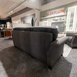 Wemafa Polstergruppen|Polstergruppe Lux Medico 840 Bezug Korpus Stoff 165 30 Grau Rückenkissen 164 30 Grau Holzfuß Buche Wengefarbig Inklusive Sofakissen