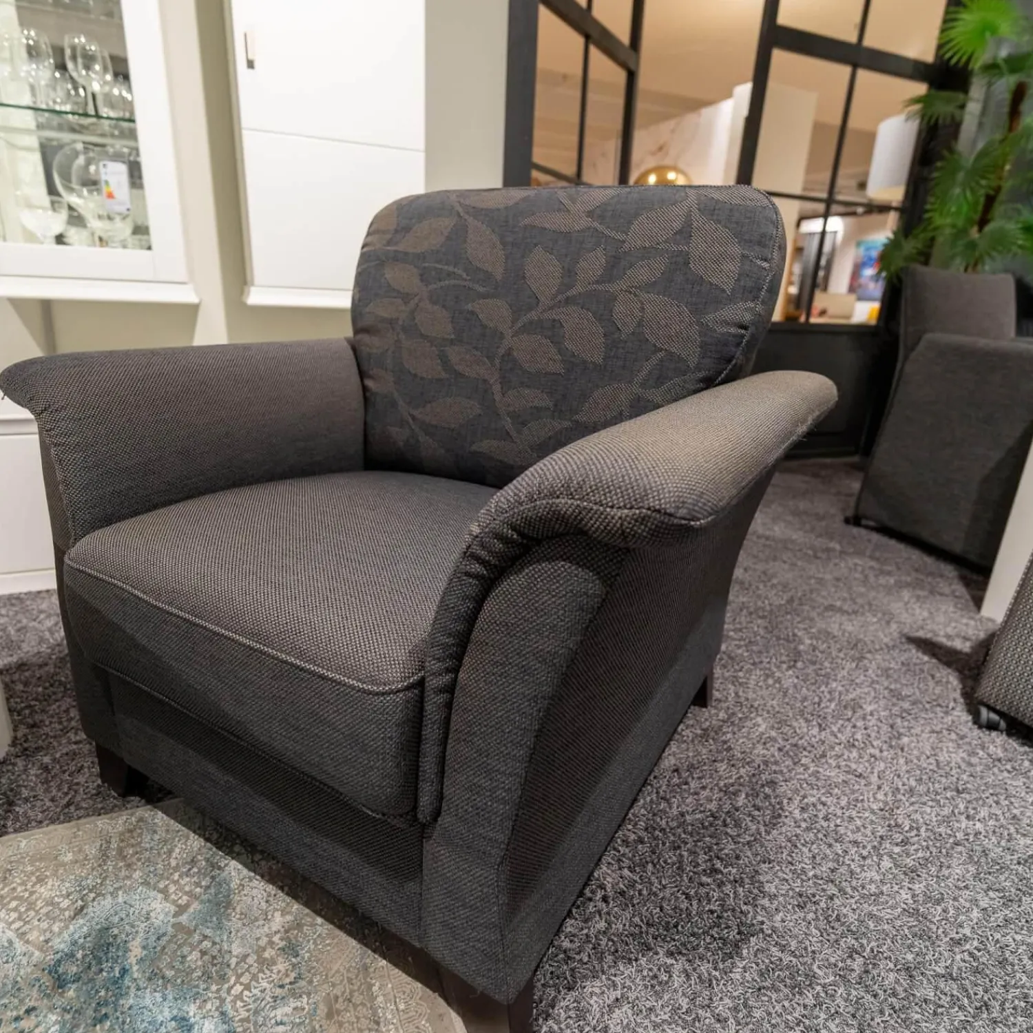 Wemafa Polstergruppen|Polstergruppe Lux Medico 840 Bezug Korpus Stoff 165 30 Grau Rückenkissen 164 30 Grau Holzfuß Buche Wengefarbig Inklusive Sofakissen