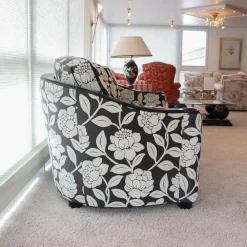 Finkeldei Polstergruppen|Polstergruppe Metropolitan Stoff Hellbeige Schwarz Halbrundsofa Mit 2 Sesseln