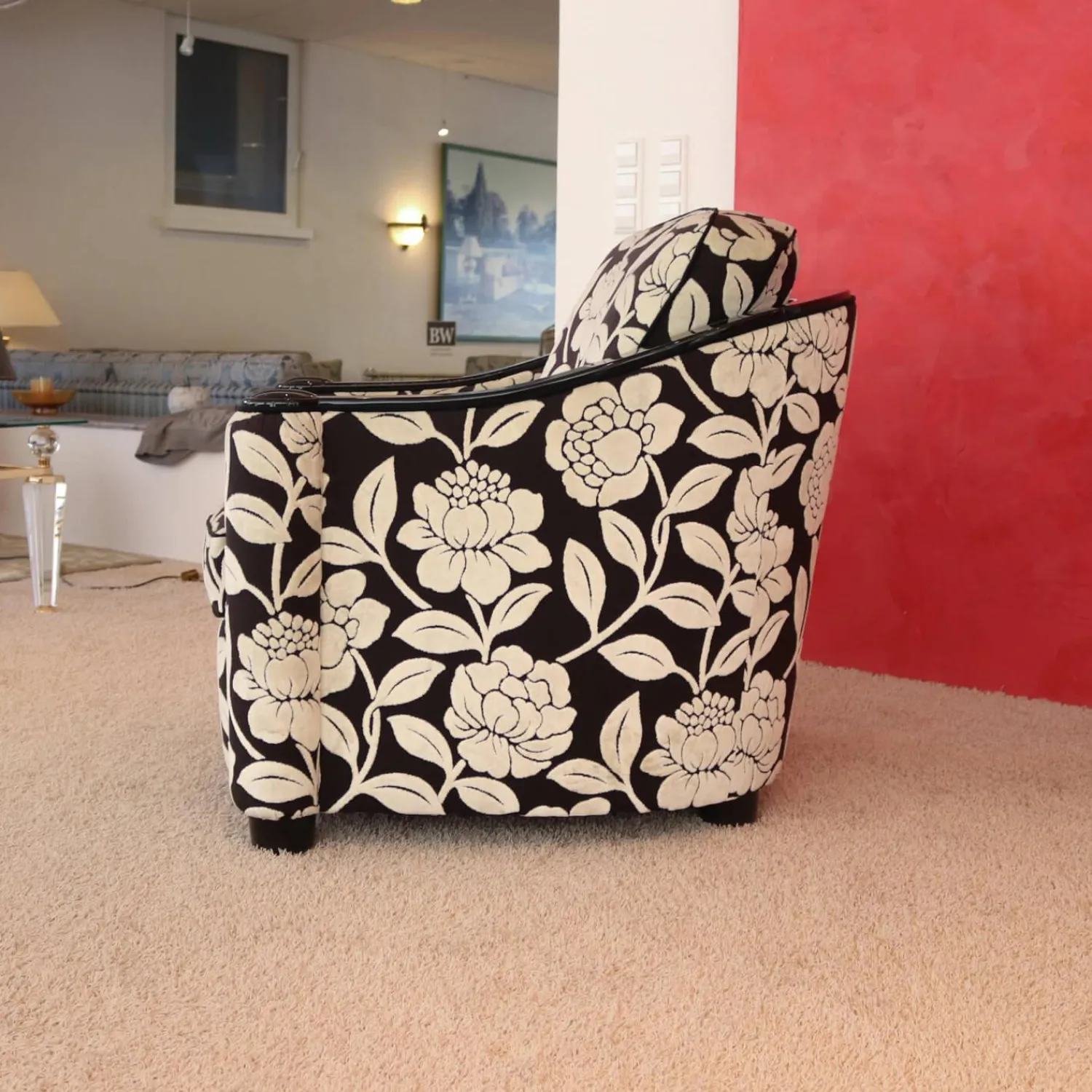 Finkeldei Polstergruppen|Polstergruppe Metropolitan Stoff Hellbeige Schwarz Halbrundsofa Mit 2 Sesseln