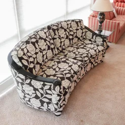 Finkeldei Polstergruppen|Polstergruppe Metropolitan Stoff Hellbeige Schwarz Halbrundsofa Mit 2 Sesseln