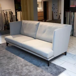 Bielefelder Werkstätten Polstergruppen|Polstergruppe Mit Sofa Und 2 Sesseln Polo Stoff Grau Gestell Esche Wengefarbig