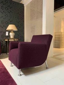 Leolux Ecksofas|Polstergruppe Rooby Stoff 4 83290 Villa 90 Violett mit Sessel