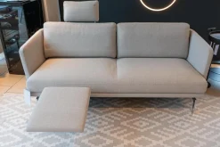 Weibelweibel Polstergruppen|Polstergruppe Sofa Frame Bezug Stoff Danio Seidengrau U3302D Grau Flachstahlfuß Chrom Glanz