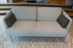 Weibelweibel Polstergruppen|Polstergruppe Sofa Frame Bezug Stoff Danio Seidengrau U3302D Grau Flachstahlfuß Chrom Glanz