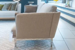 Weibelweibel Polstergruppen|Polstergruppe Sofa Frame Bezug Stoff Danio Seidengrau U3302D Grau Flachstahlfuß Chrom Glanz