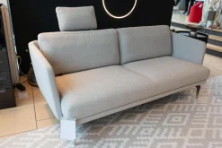 Weibelweibel Polstergruppen|Polstergruppe Sofa Frame Bezug Stoff Danio Seidengrau U3302D Grau Flachstahlfuß Chrom Glanz