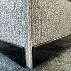 Minotti Wohnlandschaften|Polstergruppe West Stoff Fisher 10 Ghiacciol Grau Inklusive Tischelement Und Kissen