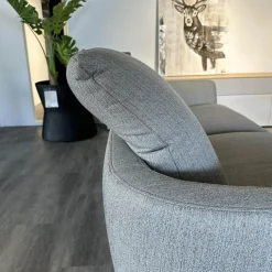 WK Wohnen Polstergruppen|Polstergruppe WK 652 Mit 2 Sofas Stoff JAB Grau PG 3 Fuß Alu Matt Sitze Soft