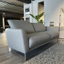 WK Wohnen Polstergruppen|Polstergruppe WK 652 Mit 2 Sofas Stoff JAB Grau PG 3 Fuß Alu Matt Sitze Soft