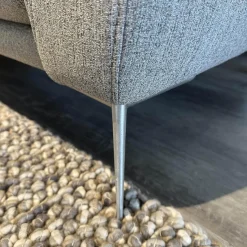 WK Wohnen Polstergruppen|Polstergruppe WK 652 Mit 2 Sofas Stoff JAB Grau PG 3 Fuß Alu Matt Sitze Soft