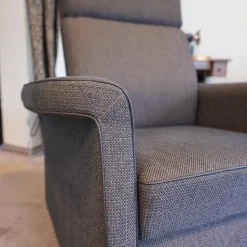 Wemafa Polstergruppen|Polstergruppe York 520 Sofa 2,5 Sitzig, Sessel, Funktionssessel Stoff Bezug Dunkelbraun Melliert 455 080 Funktionssessel Manuell Stufenlos Verstellbar