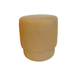 Comfort Republic Hocker & Sitzsäcke|Polsterhocker Emma Leder W11 Mustard Braun Beige