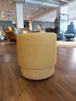 Comfort Republic Hocker & Sitzsäcke|Polsterhocker Emma Leder W11 Mustard Braun Beige