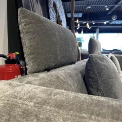 Brühl Ecksofas|Polsterkombination Jubiläumsstoff 6451 0025 Grau Beige Gestell Metall Schwarz Inklusive Kissen