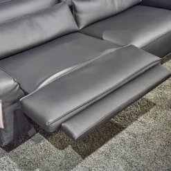 WK Wohnen 2-Sitzer-Sofas|Polstermöbel WK 530 Gracella Leder Cougar Farbe 10 Schwarz Metallfuß Matt Anthrazit Lackiert