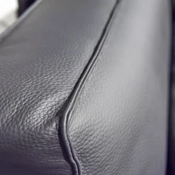 WK Wohnen 2-Sitzer-Sofas|Polstermöbel WK 530 Gracella Leder Cougar Farbe 10 Schwarz Metallfuß Matt Anthrazit Lackiert