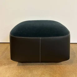 Walter Knoll Hocker & Sitzsäcke|Polstersitz Isanka 192 H1 Korpus Leder Saddle Black Schwarz Sitz Stoff Harald 2 Dark Jade Dunkelgrün