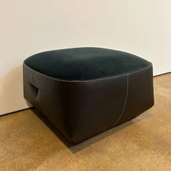 Walter Knoll Hocker & Sitzsäcke|Polstersitz Isanka 192 H1 Korpus Leder Saddle Black Schwarz Sitz Stoff Harald 2 Dark Jade Dunkelgrün