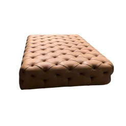 DePadova Hocker & Sitzsäcke|Pouf Capitonné Bezug Leder E2 Nougat F963340 Braun
