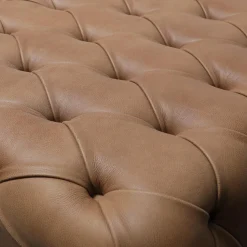 DePadova Hocker & Sitzsäcke|Pouf Capitonné Bezug Leder E2 Nougat F963340 Braun