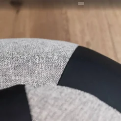 Cierre Hocker & Sitzsäcke|Pouf Echinoidea in Leder Stoffkombination Grau Schwarz