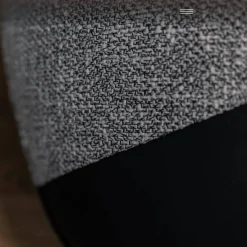 Cierre Hocker & Sitzsäcke|Pouf Echinoidea in Leder Stoffkombination Grau Schwarz