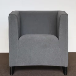 Wittmann Relaxsessel|Quadra Sessel Bezug Stoff Object Cat. G Farbe Anthrazit Füße Buche Schwarz Geölt