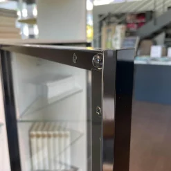 Molteni & C Regale|Wohnwände & Tv-Lowboards|Raumteiler 505 in Lack Kieselgrau mit Glastüren Schwarz Chrom