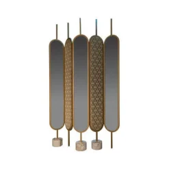 Galotti & Radice Regale|Raumteiler Chloe Gestell Holz Und Messing Satiniert Lackiert Mit Extra Leichtem Spiegel