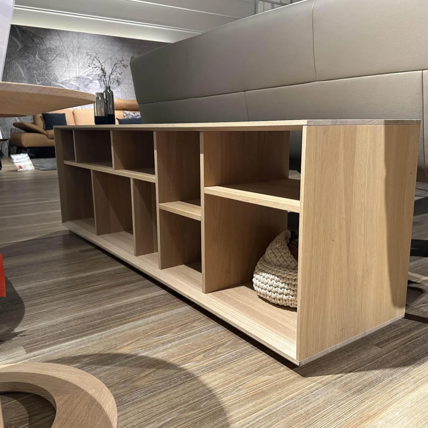 Team 7 Regale|Raumteiler Regal Cubus 05 Eiche Weißöl Mit Beidseitiger Kippsicherung