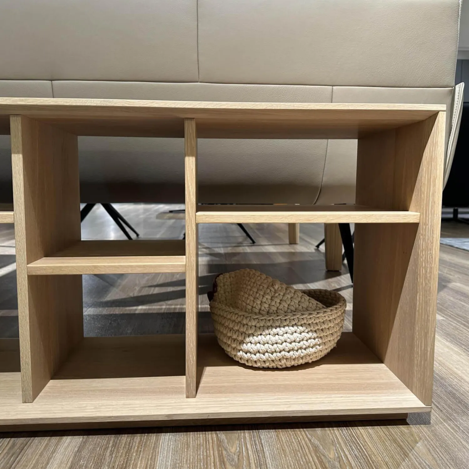 Team 7 Regale|Raumteiler Regal Cubus 05 Eiche Weißöl Mit Beidseitiger Kippsicherung