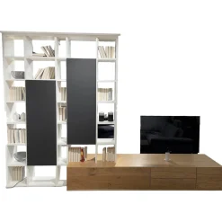 IRO Wohnwände & Tv-Lowboards|Raumteiler SE7000 Lack Weiß Front Balkeneiche Natur Korpus Wildeiche