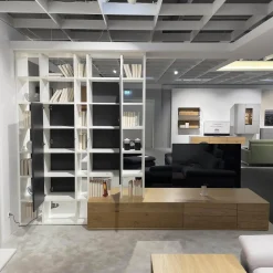 IRO Wohnwände & Tv-Lowboards|Raumteiler SE7000 Lack Weiß Front Balkeneiche Natur Korpus Wildeiche