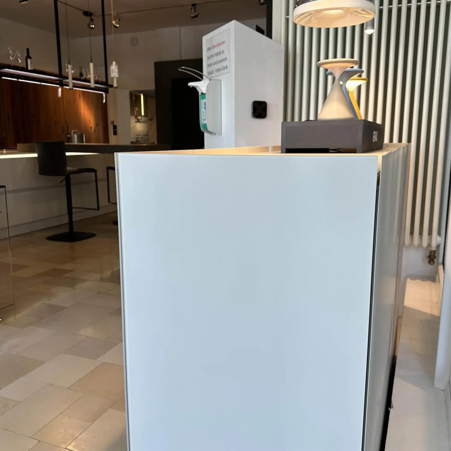 Interlübke Kommoden & Sideboards|Raumteiler Sideboard Jorel Korpus Lack Greige Grau Beige Front Optiwhite Mattglas Greige Grau Beige