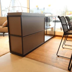 Interlübke Kommoden & Sideboards|Raumteiler Tado Lack M10 Schwarz Eloxiert O20 Mit Klappe Und Schubkasten Und Fachböden