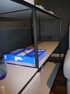 Interlübke Regale|Raumteiler Tado Metallstruktur Schwarz Front Korpus und Rückwand Lack Flintgrau