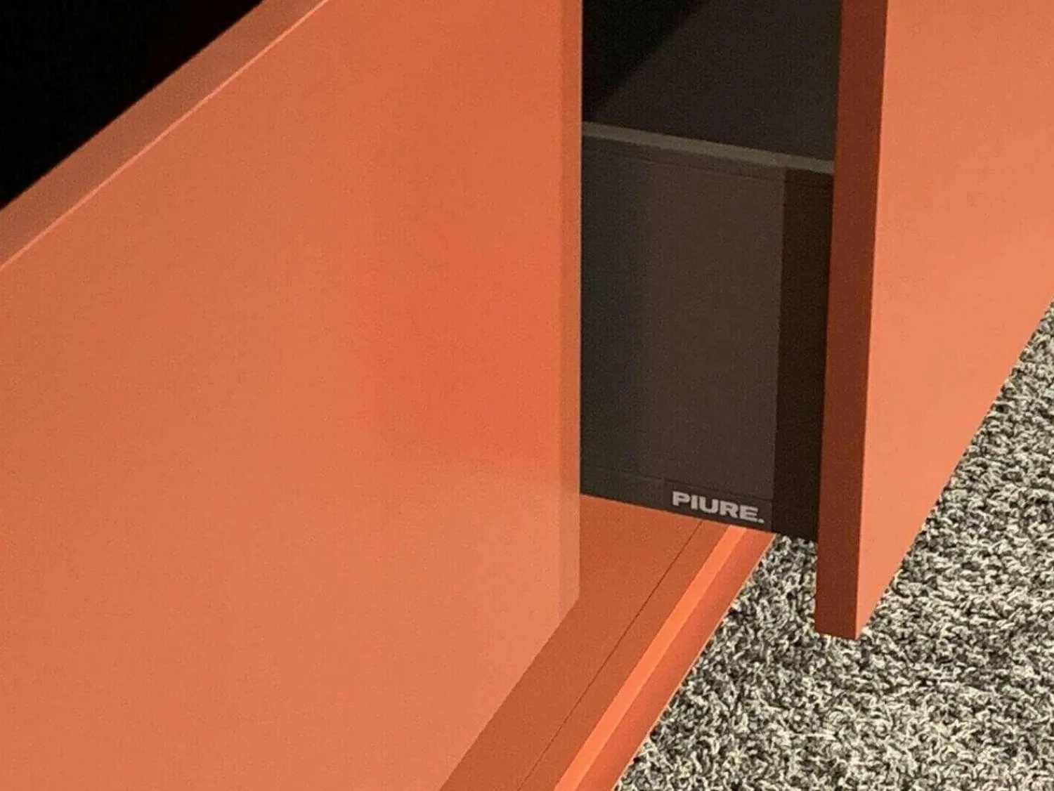 Piure Regale|Raumteiler-Regal Mesh 3-teilig Mattlack Grau Rot